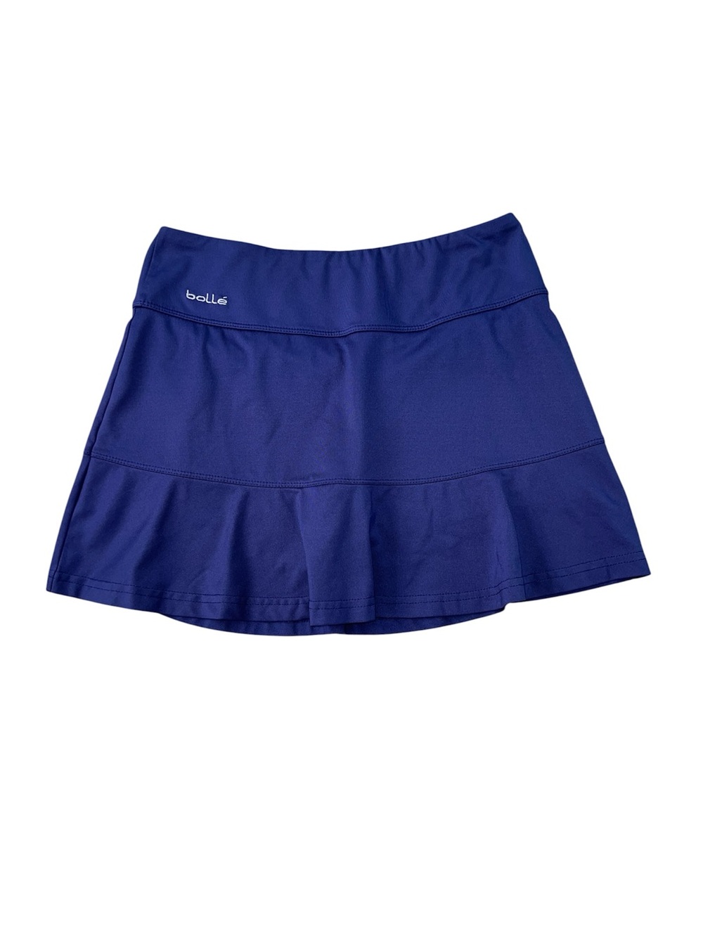 BOLLE WOMENS TIERED ATHLETIC SKORT IN DEEP PURPLE built in shorts size SMALL